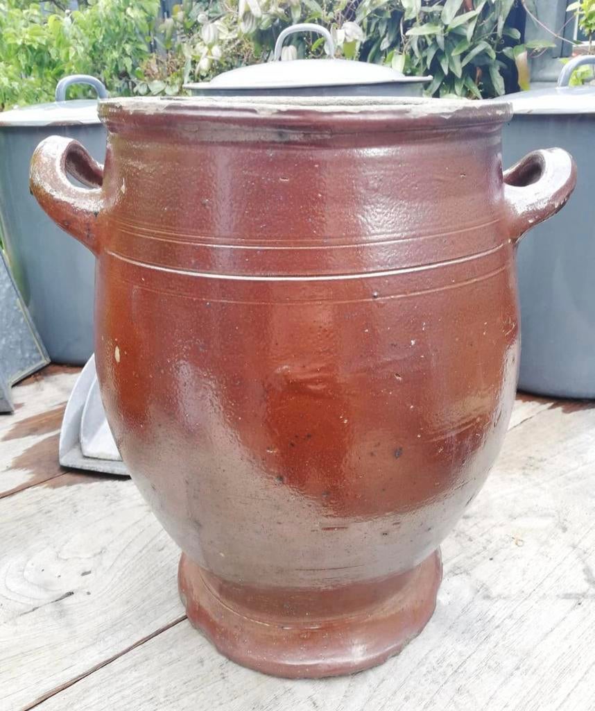 Oude Keulse pot - decoratie voor de tuin, Ophalen, Gebruikt