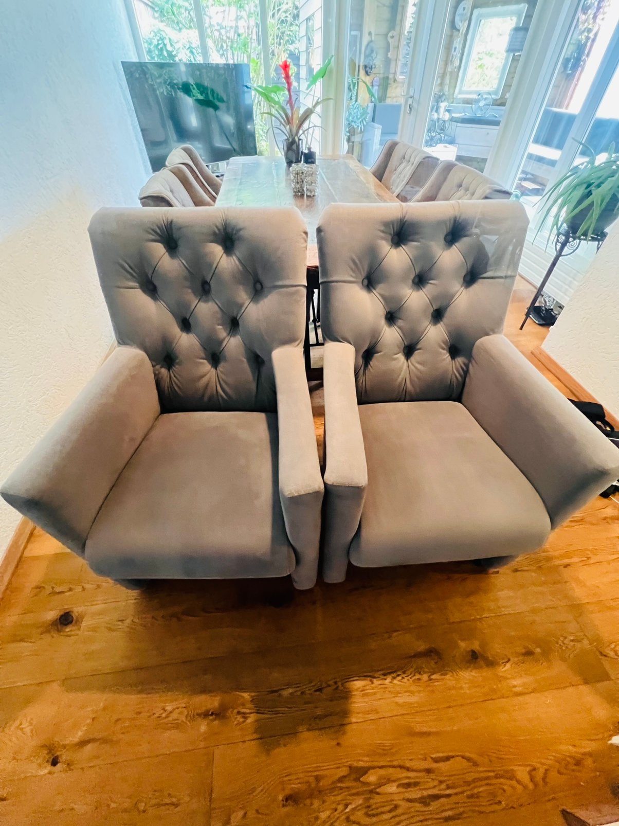 Eetkamerstoelen, stoelen, Urban Sofa, grijs, Huis en Inrichting, Ophalen of Verzenden, Zo goed als nieuw