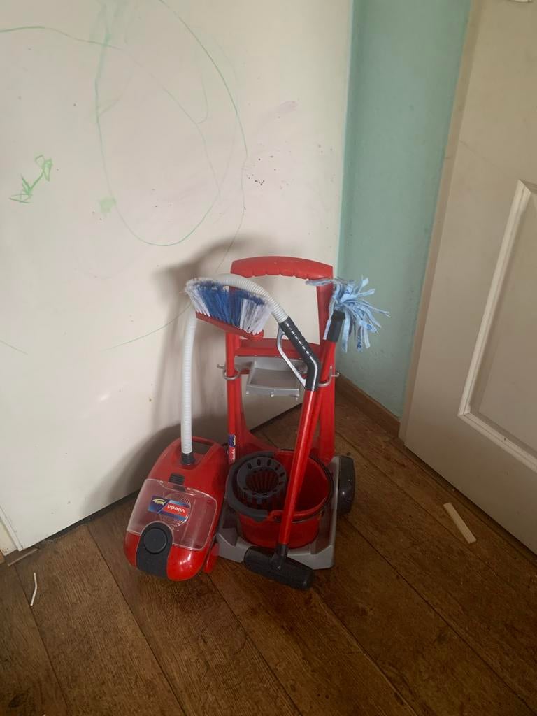 Schoonmaakset voor kinderen met stofzuiger en kar, Ophalen of Verzenden, Gebruikt, Jongen of Meisje