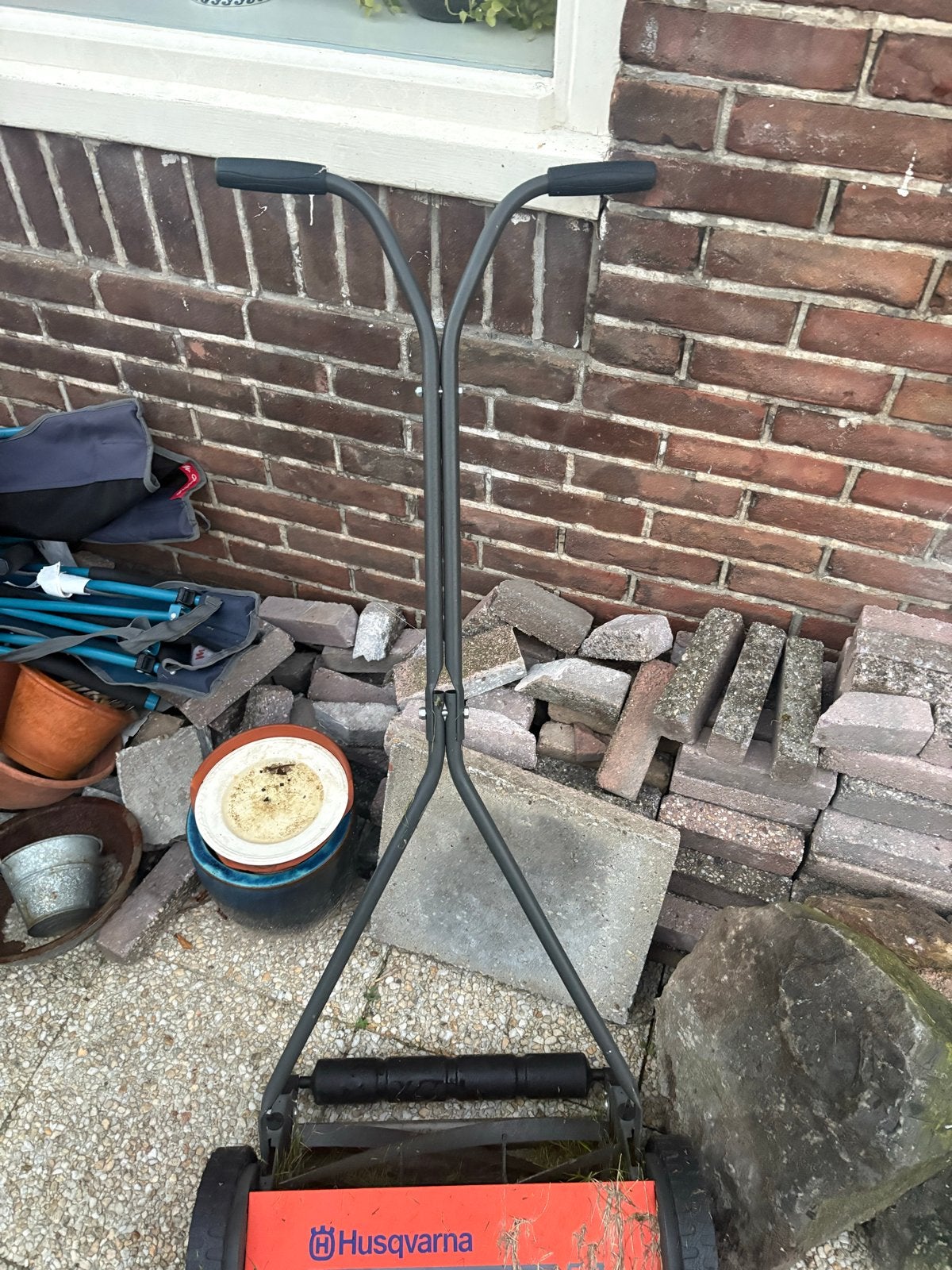 Husqvarna handgrasmaaier - Ideaal voor kleine tuinen, Ophalen, Gebruikt, Handgrasmaaier, 30 t/m 39 cm