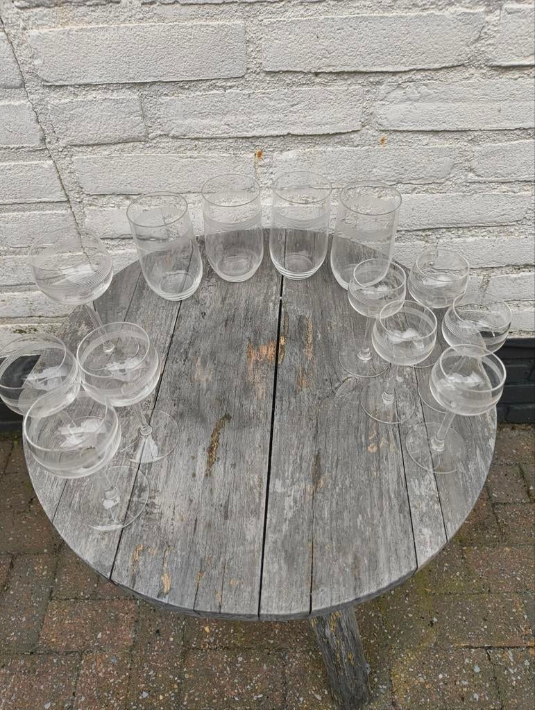 Diverse glazen set: water, champagne en cocktail, Ophalen of Verzenden