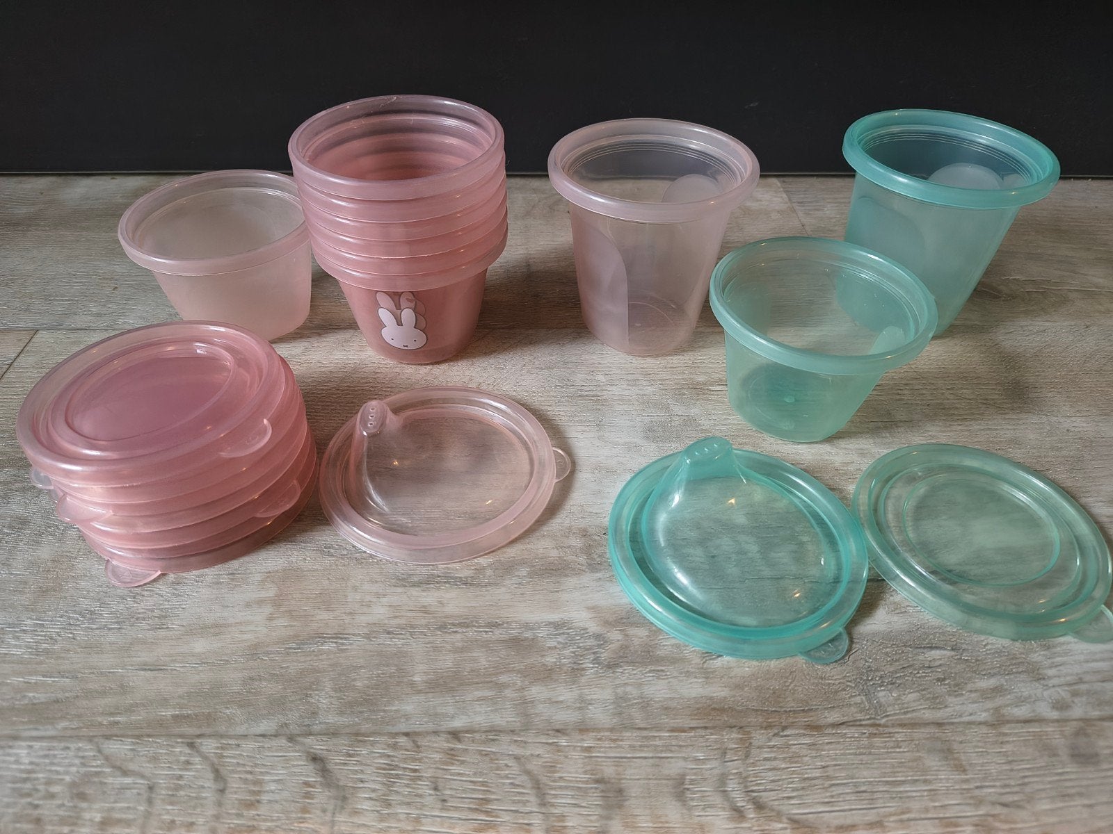 Nijntje bewaarbakjes/drinkbekers met deksels, Ophalen of Verzenden, Gebruikt