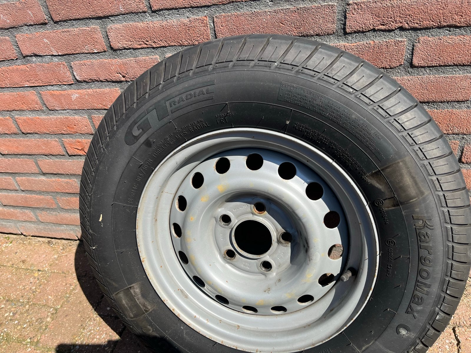 Aanhanger wiel GT Radial Kargomax 185R14C band op velg, Ophalen, Gebruikt