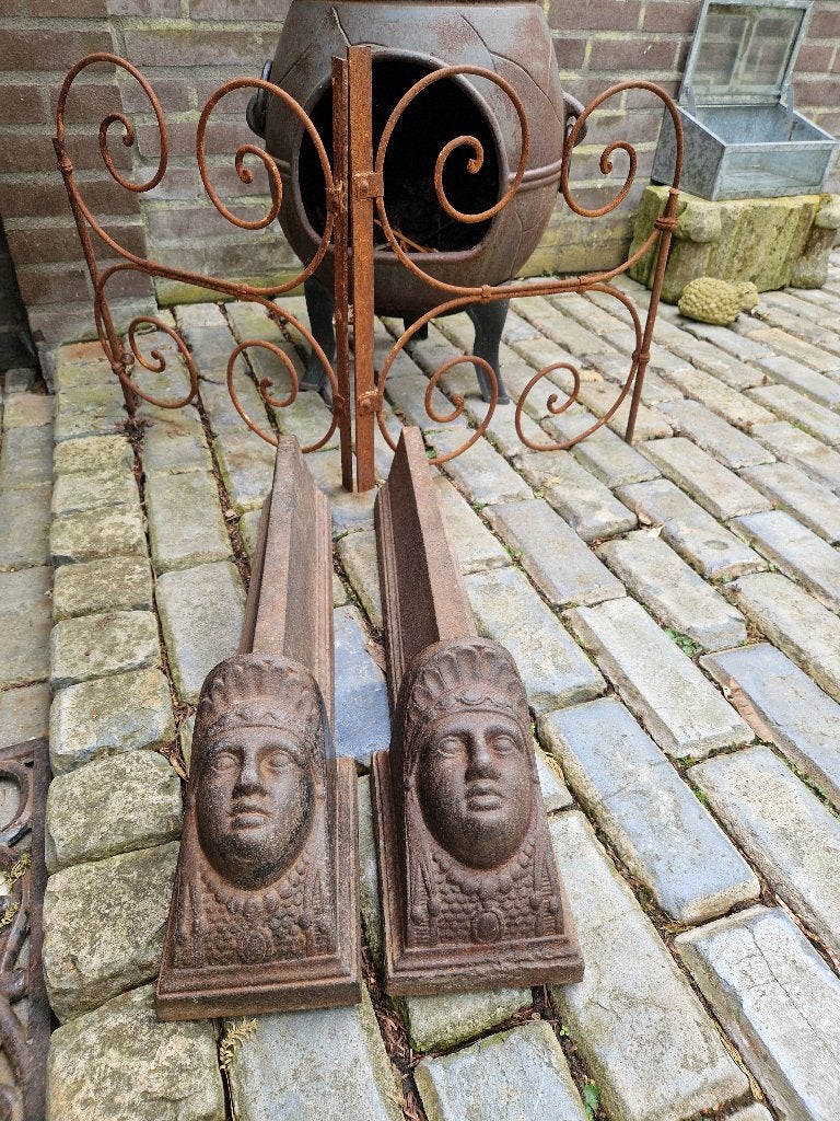 neoklassieke antieke vuurbokken - haardbokken, Ophalen