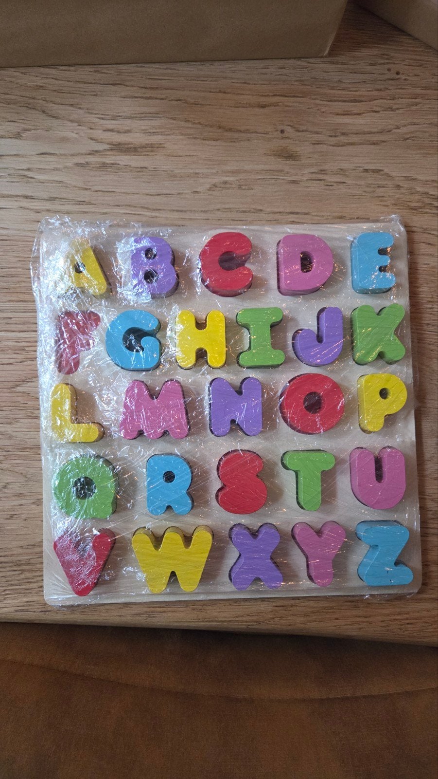 Houten Alfabet Puzzel - Letter F ontbreekt, Ophalen, Gebruikt, Puzzelen