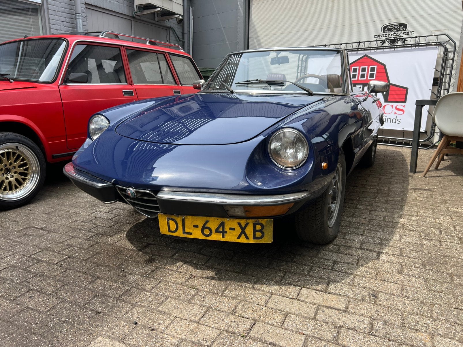 Alfa Romeo Spider 1.6 1979 Blauw chrome bumper, Achterwielaandrijving, 1599 cc, Cabriolet, Blauw