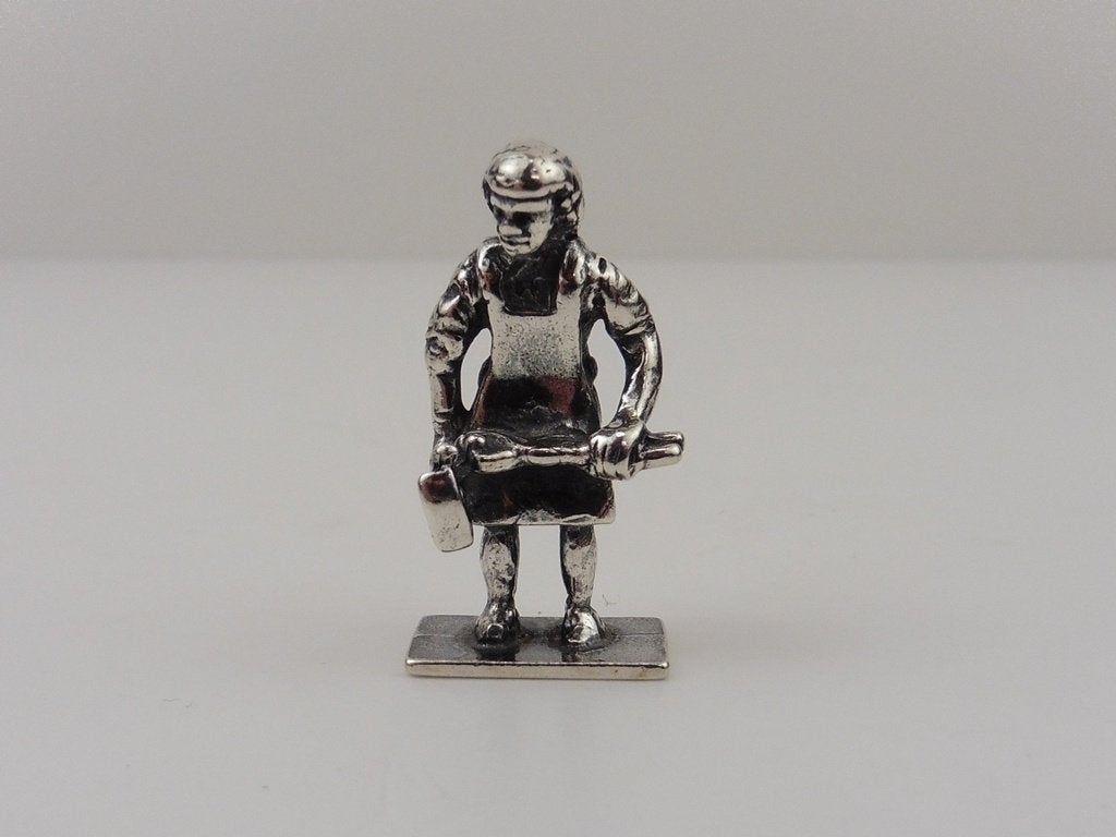 Zilveren miniatuur Smid                                 Z155, Antiek en Kunst, Ophalen of Verzenden, Zilver