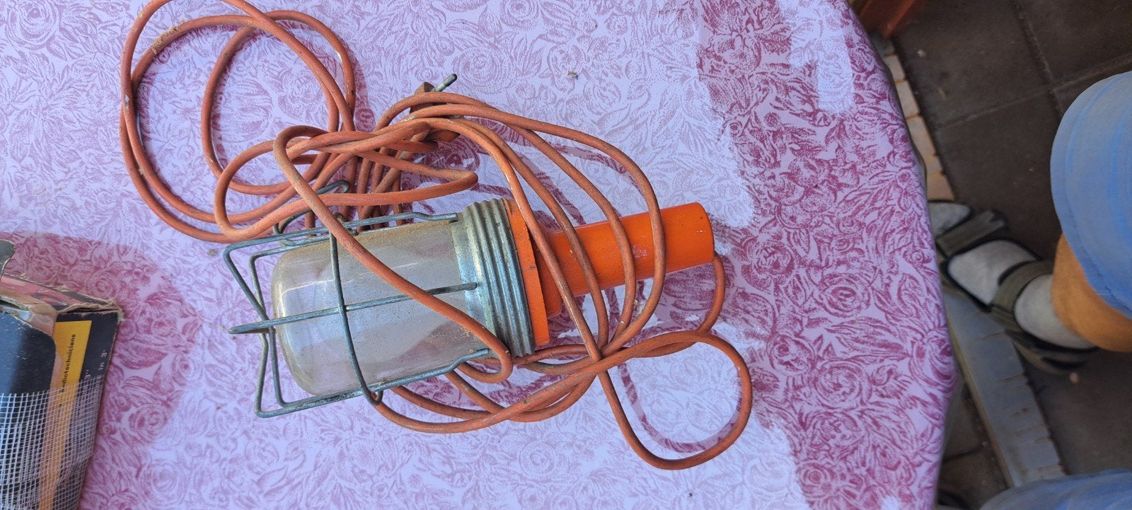 vintage looplamp, oranje, wit licht, Ophalen, Gebruikt, Minder dan 50 watt, Overige typen