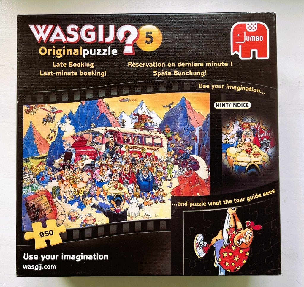 WasGij? Original 5 - Last-minute Boeking, Ophalen of Verzenden, 500 t/m 1500 stukjes, Zo goed als nieuw, Legpuzzel