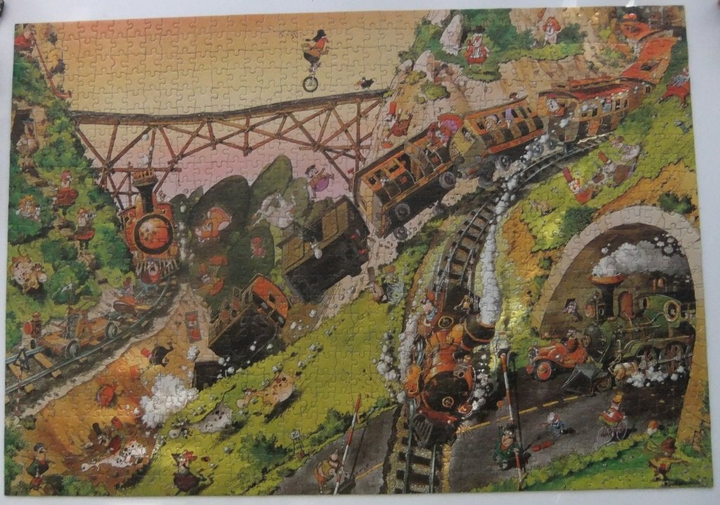 Heye Loup Great Western 1000 stukjes puzzel, Ophalen of Verzenden, 500 t/m 1500 stukjes, Gebruikt, Legpuzzel