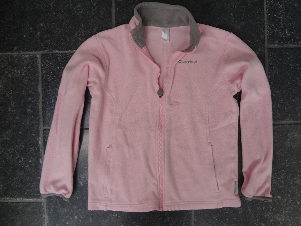Fleece jas maat 134, roze, Kinderen en Baby's, Kinderkleding | Maat 134, Quechua, Meisje, Ophalen of Verzenden, Zo goed als nieuw