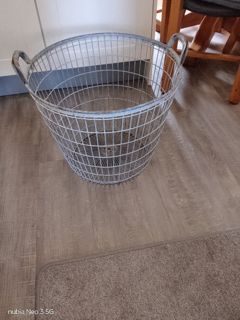 Zink aardappel mand, Huis en Inrichting, Ophalen, Met handvatten, Gebruikt, Mand