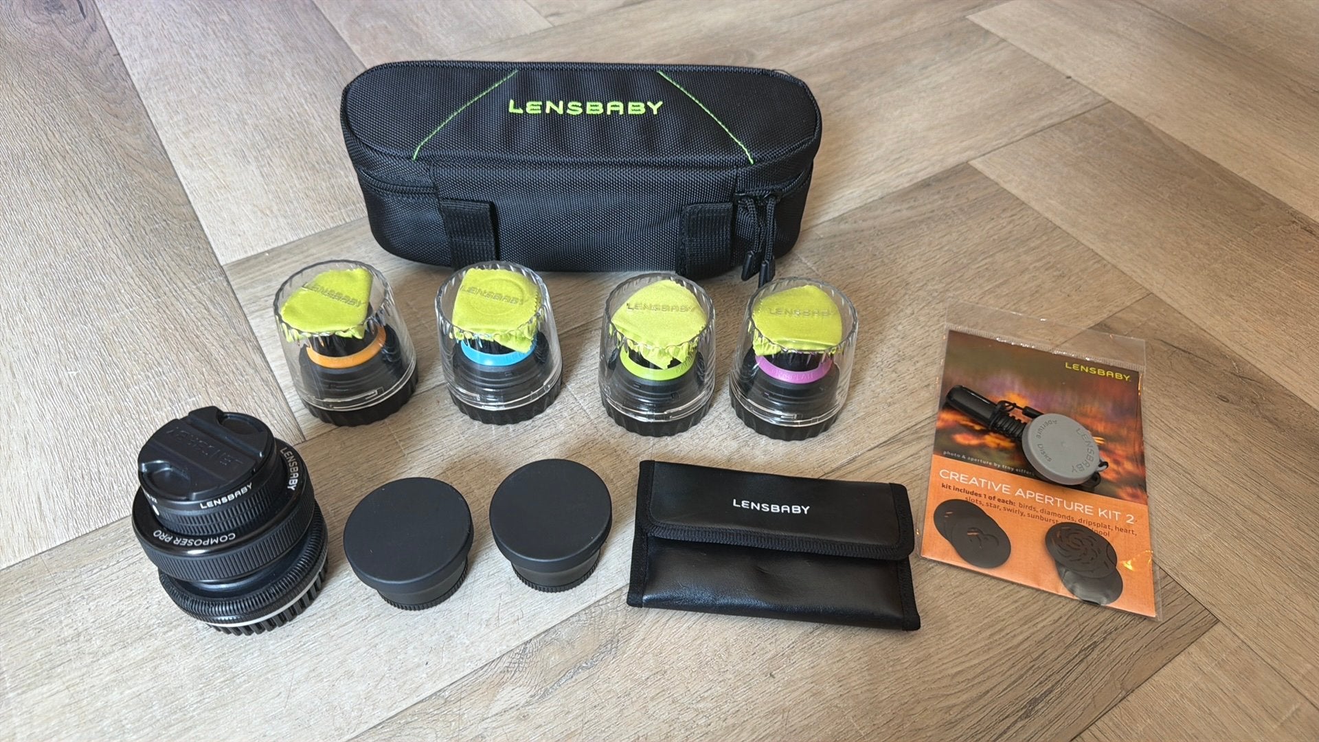 Lensbaby Optic Swap Set Canon met Composer Pro en filters, Overige merken, Gebruikt, Beschermhoes/tas, Overige typen