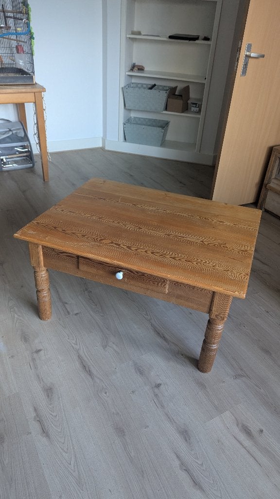 Houten salontafel, Ophalen, Gebruikt, 50 tot 100 cm, Vierkant