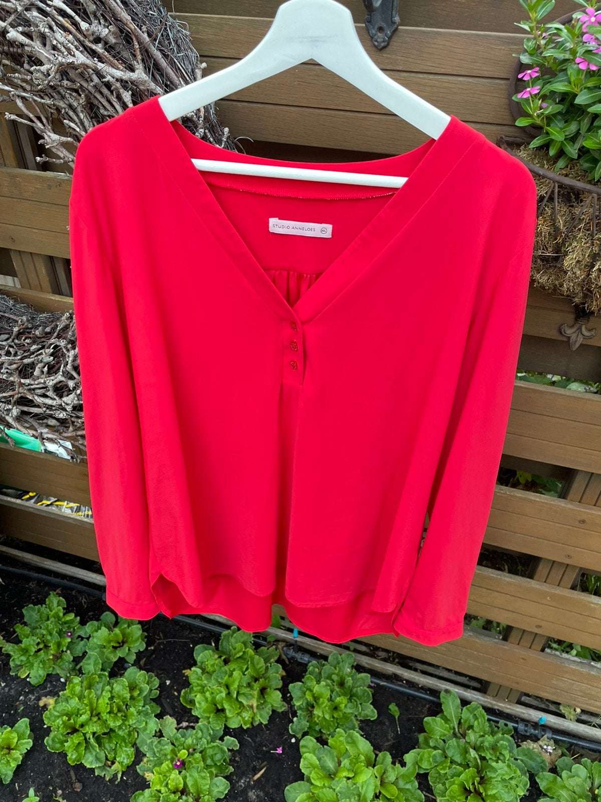 Studio Anneloes Evi blouse rood XXL, Ophalen of Verzenden, Zo goed als nieuw, Maat 46/48 (XL) of groter, Rood