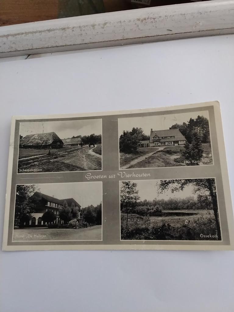 GROETEN UIT. VIERHOUTEN 1953, Ophalen of Verzenden, 1940 tot 1960
