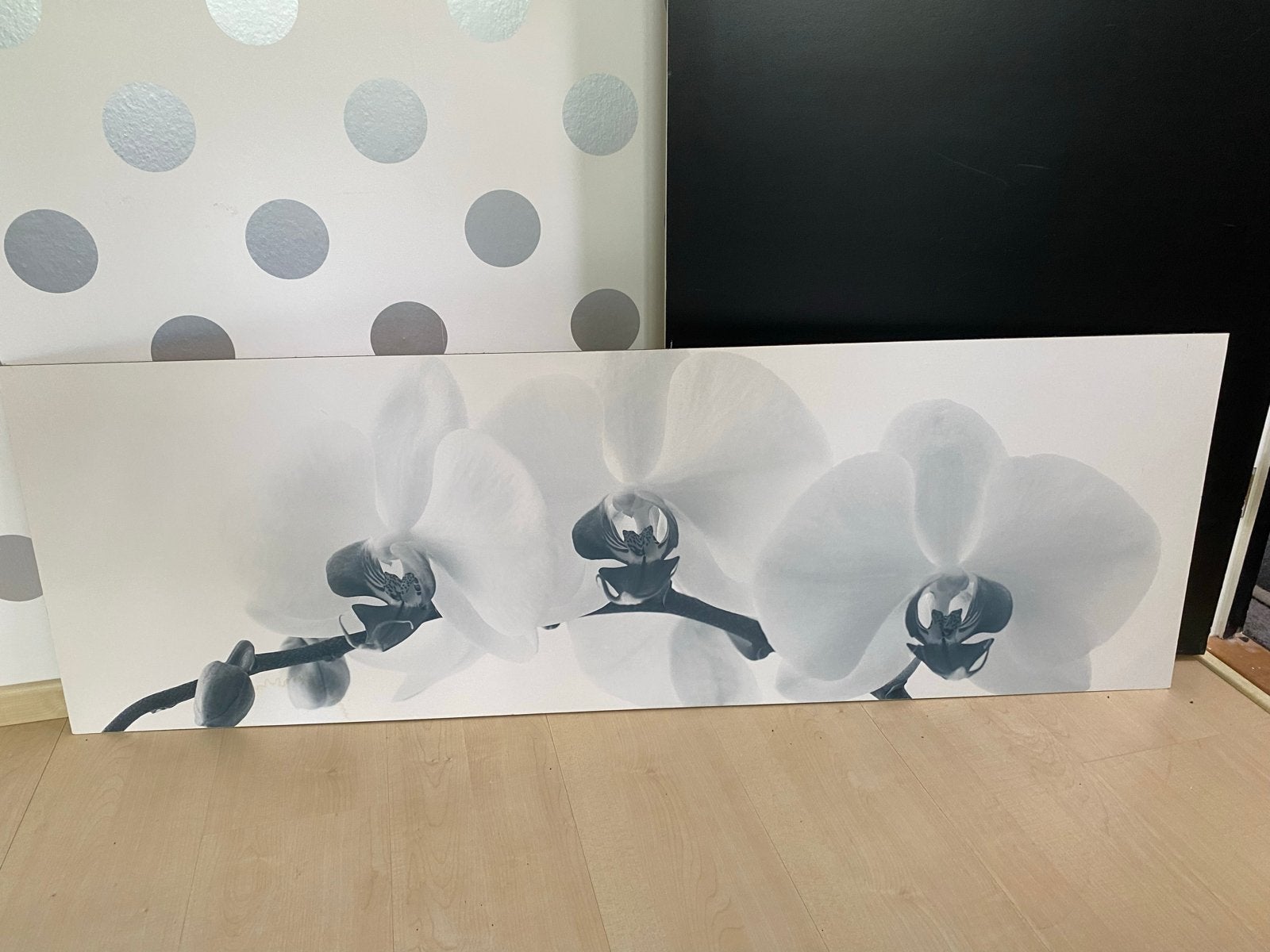 Wanddecoratie met orchideeën - Modern en elegant, Schilderij, Hout, Ophalen of Verzenden, Zo goed als nieuw