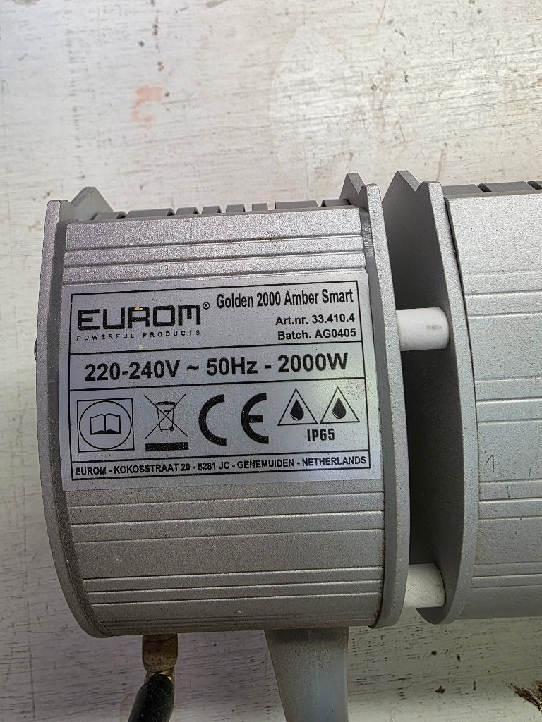 terras heater / terrasverwarming, Ophalen, Gebruikt, Elektrisch, Waterbestendig