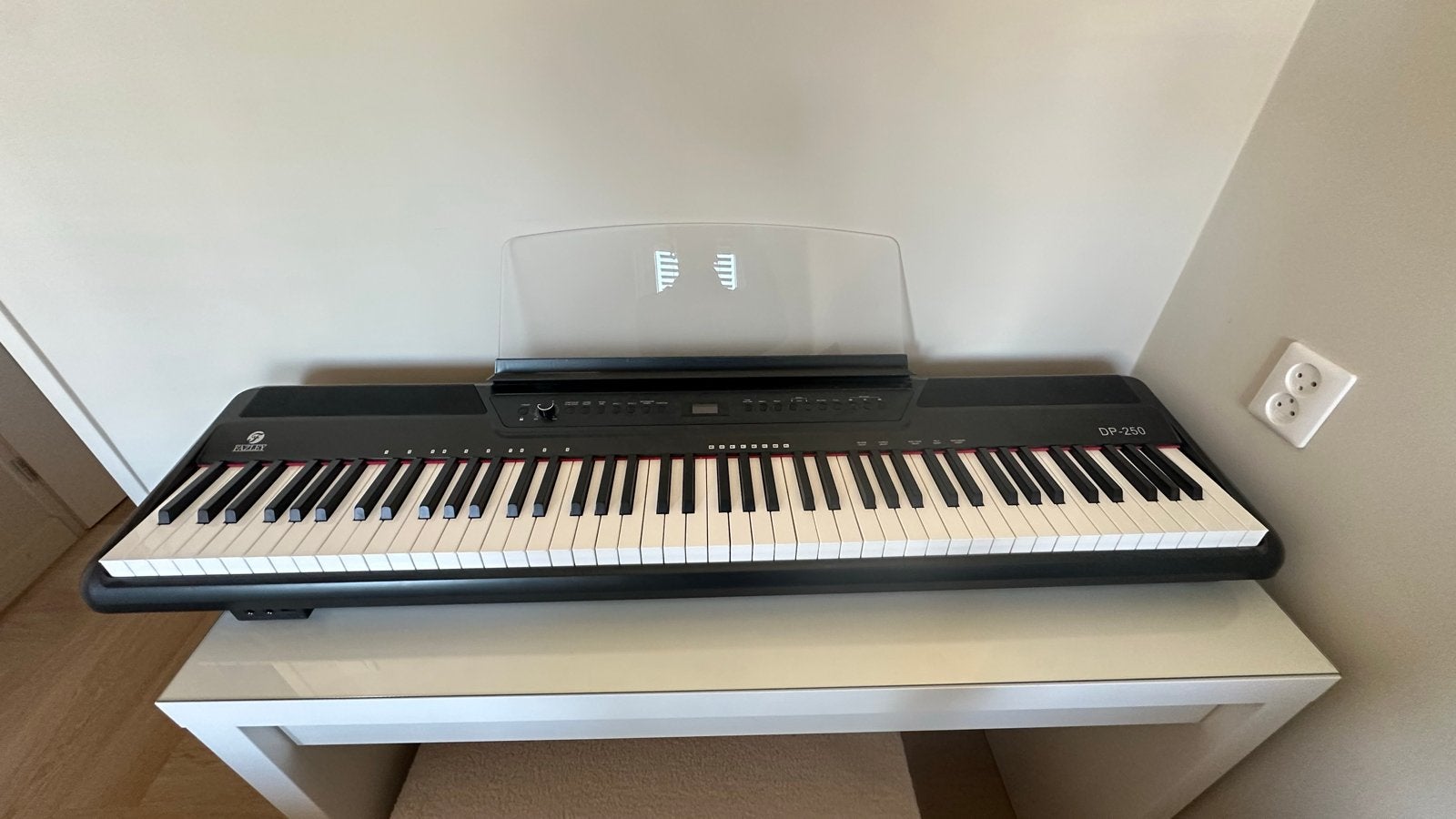 Fazley DP-250-BK Digitale Piano Zwart (nieuw) + accesoires, Muziek en Instrumenten, Ophalen, Zwart, Digitaal, Zo goed als nieuw