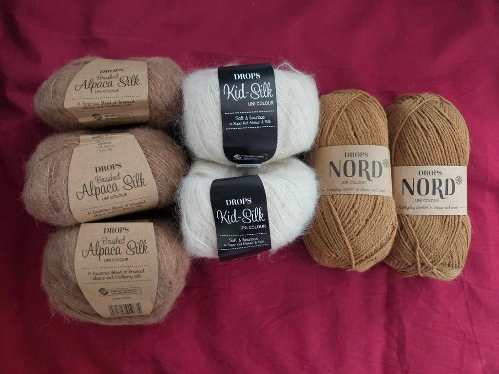 Drops wol ongebruikt - Brushed Alpaca Silk, Kid-Silk, Nord, Verzenden, Nieuw, Breien of Haken, Wol of Garen