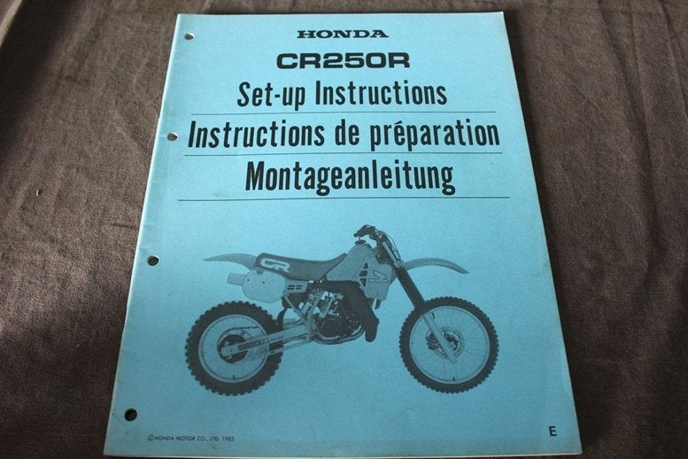 Honda CR250R 1983 motorcycle set up manual CR250 R, Ophalen of Verzenden, Honda