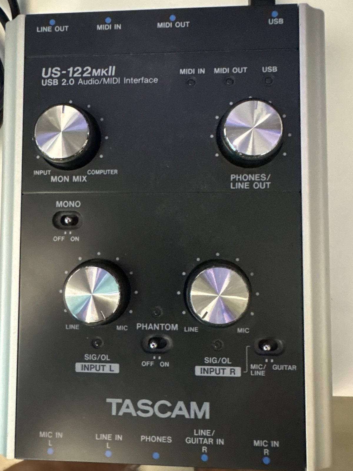 Tascam US-122mkII USB 2.0 Audio/MIDI Interface, Ophalen of Verzenden, Gebruikt