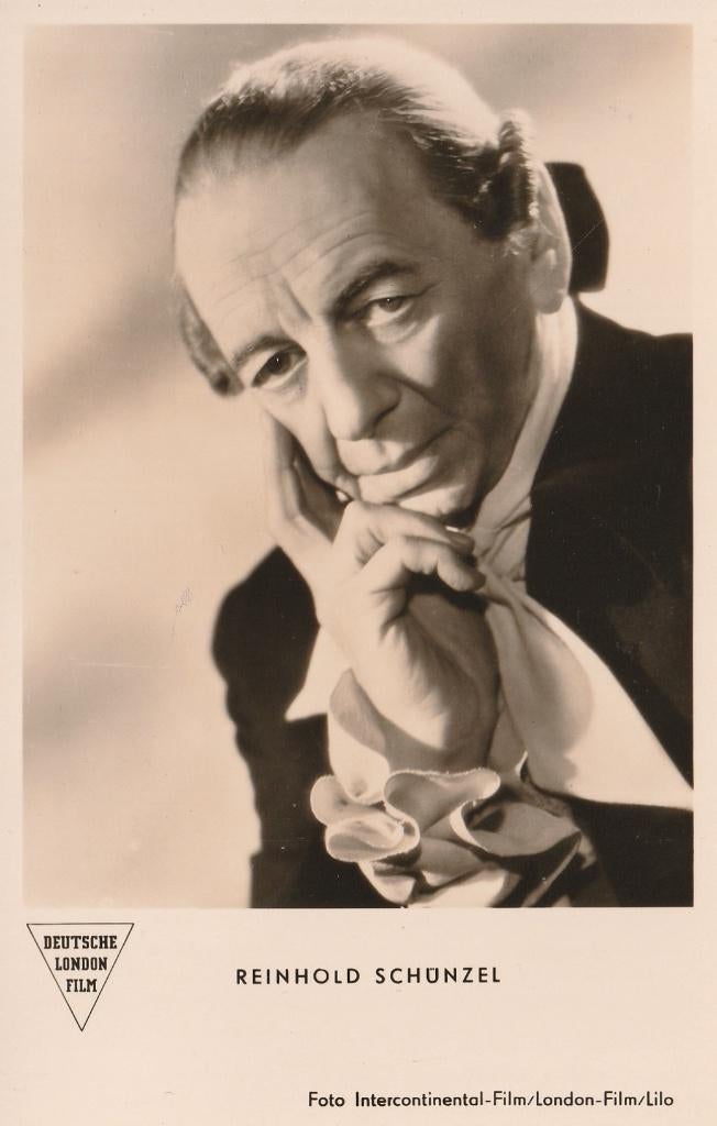 Oude Kaart Reinhold Schünzel, Verzenden, 1940 tot 1960, Ongelopen, Sterren en Beroemdheden