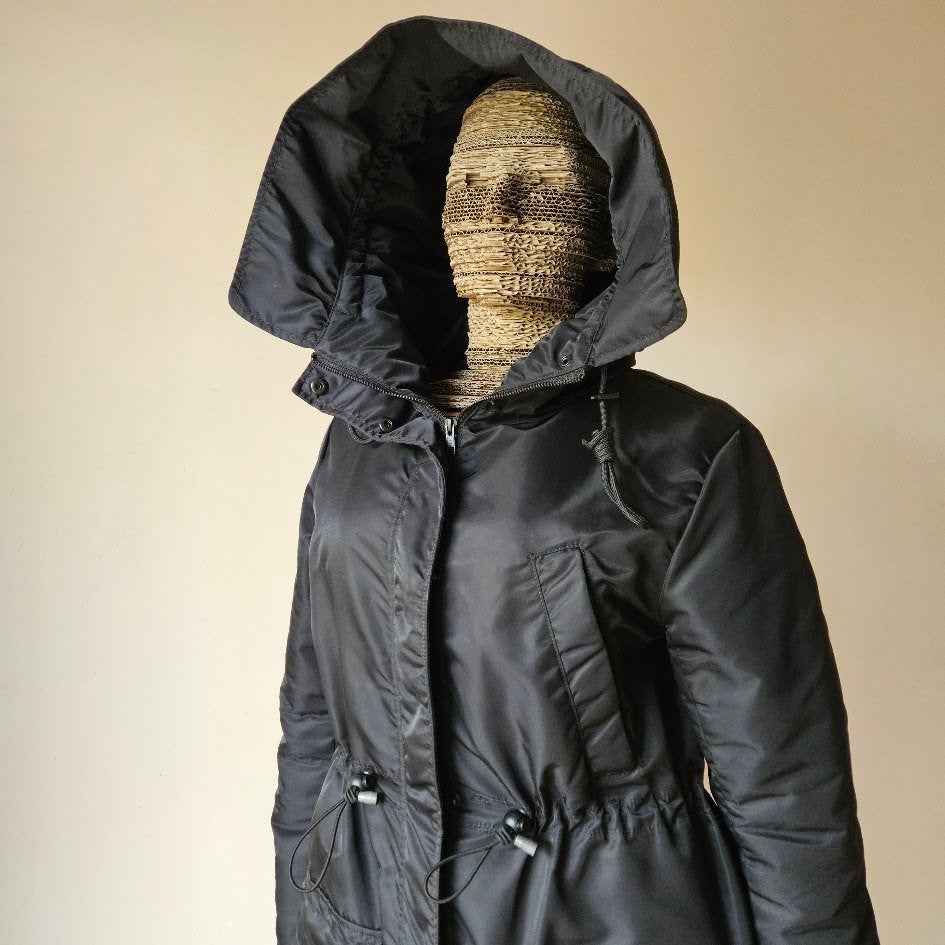 ZGAN nylon (2 in 1) sissy boy parka mt S (zwart), Zwart, Sissy boy, Ophalen of Verzenden, Zo goed als nieuw