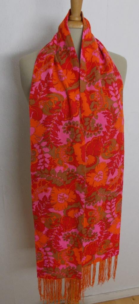 Prachtige kleuren paisley look print sjaal, Verzenden, Zo goed als nieuw, Maat 42/44 (L), Sjaal