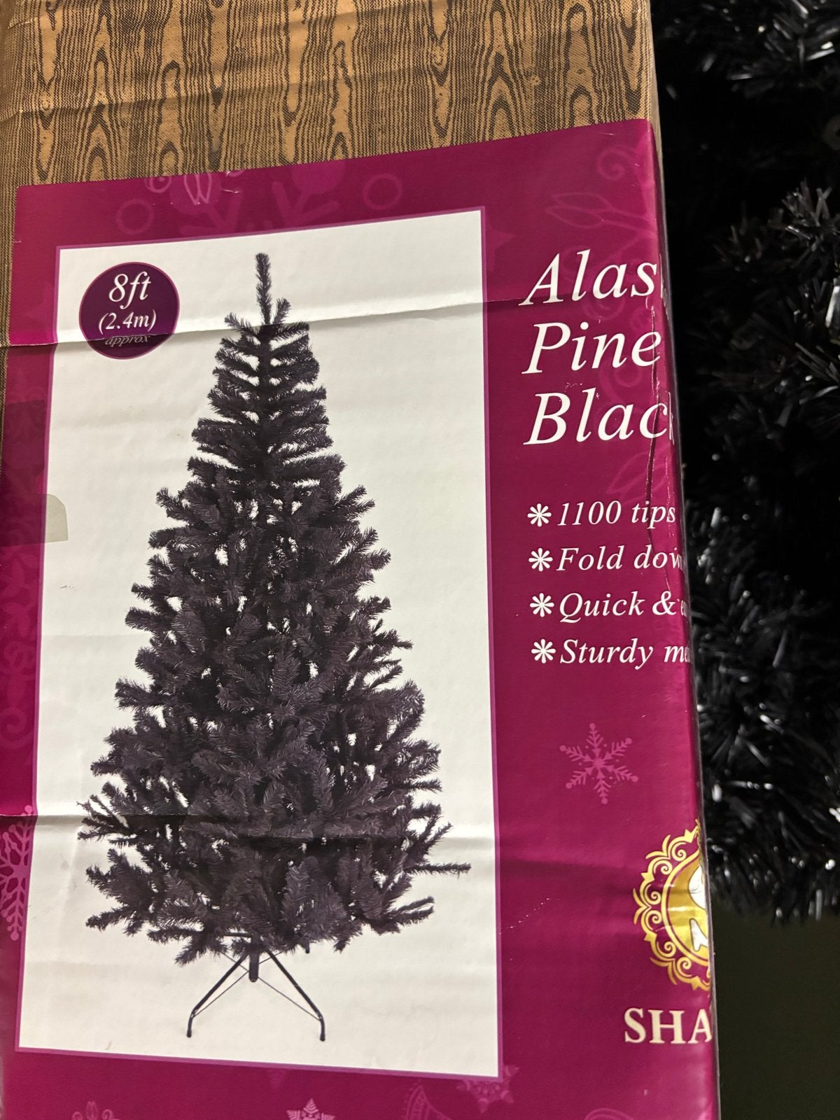 Zwarte kunst kerstboom, Ophalen of Verzenden, Zo goed als nieuw