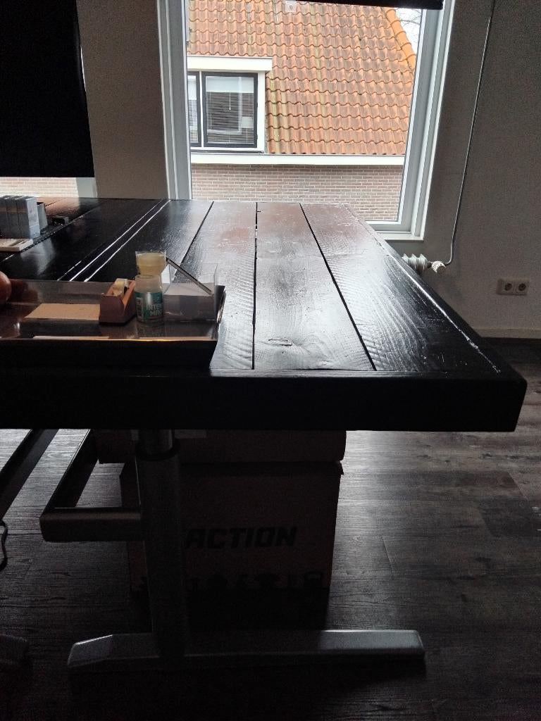 1 bureau /Eetafel industriële look GRATIS, Ophalen, Gebruikt, 50 tot 100 cm, 150 tot 200 cm