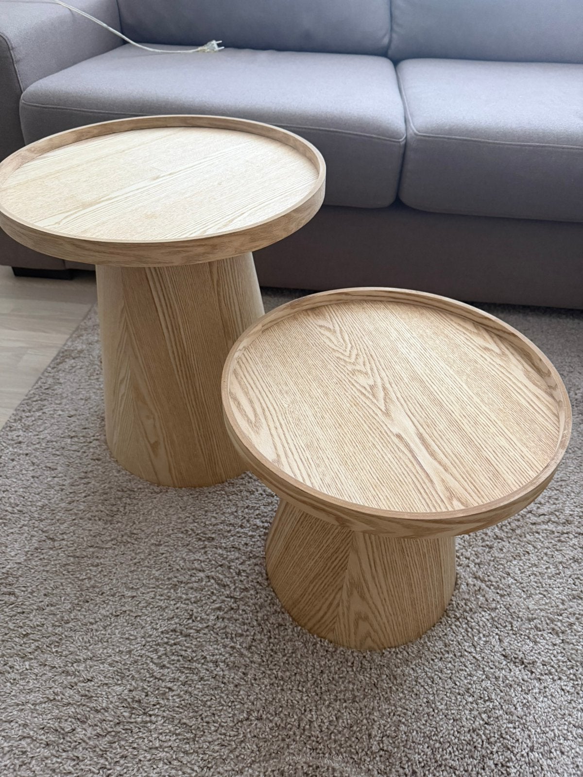 Houten bijzettafel Xenos - Rond en stijlvol, Ophalen, Minder dan 45 cm, Minder dan 55 cm, Rond