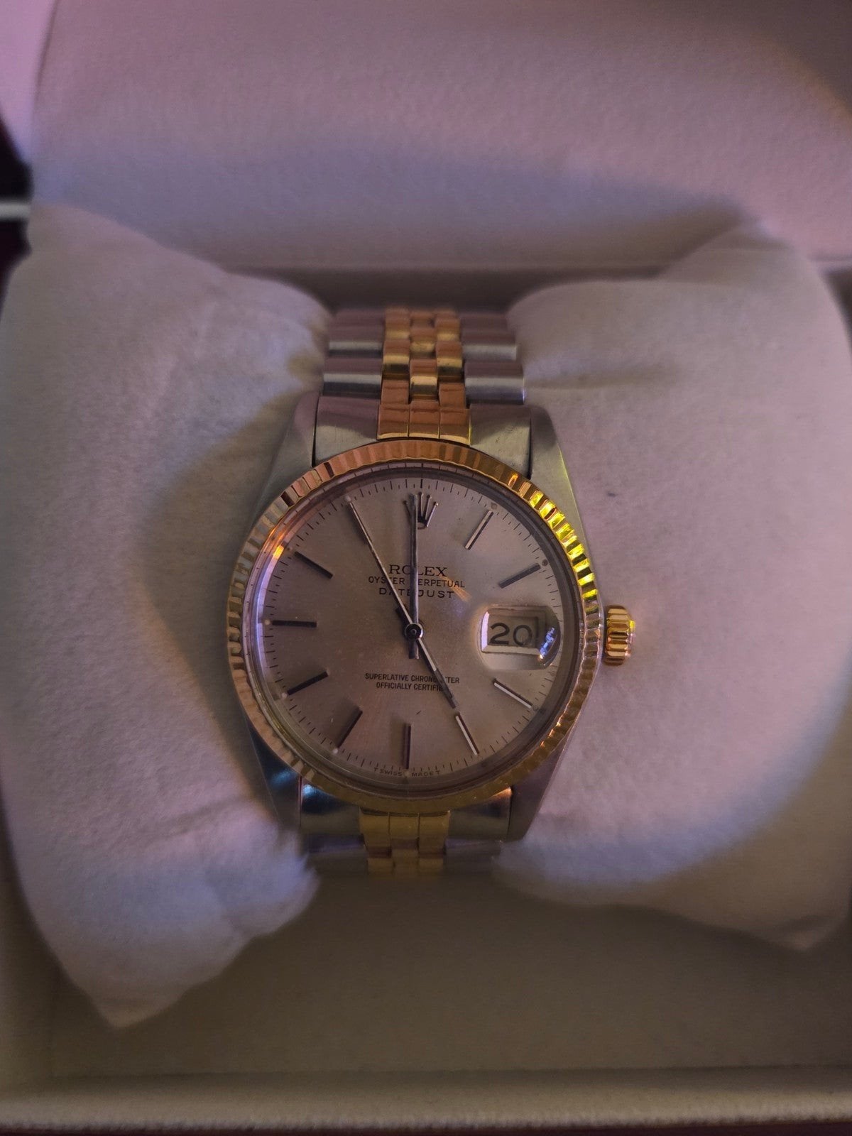 Rolex datejust orgineel 36 mm, Ophalen, Zo goed als nieuw, Staal, Rolex
