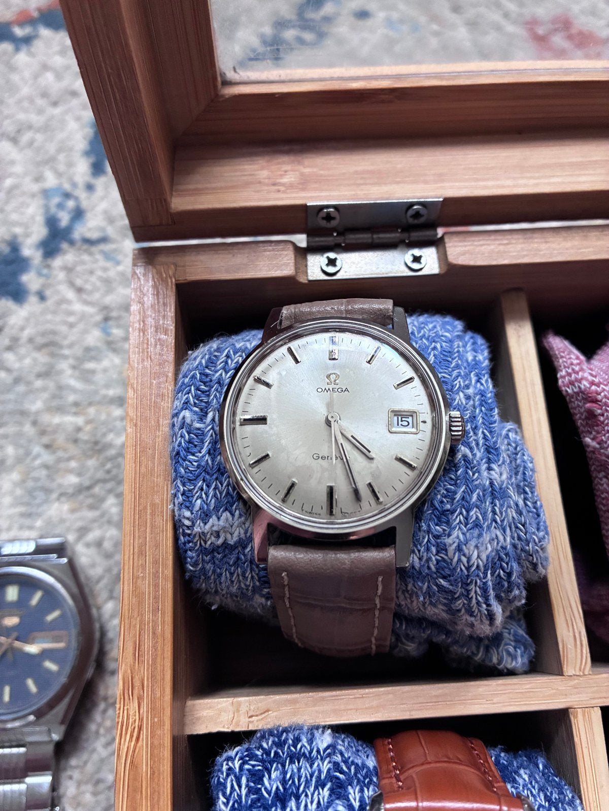 Vintage Horloges: Omega, Mido, Junghans, Pontiac, Seiko, Ophalen of Verzenden, Overige materialen, Armband