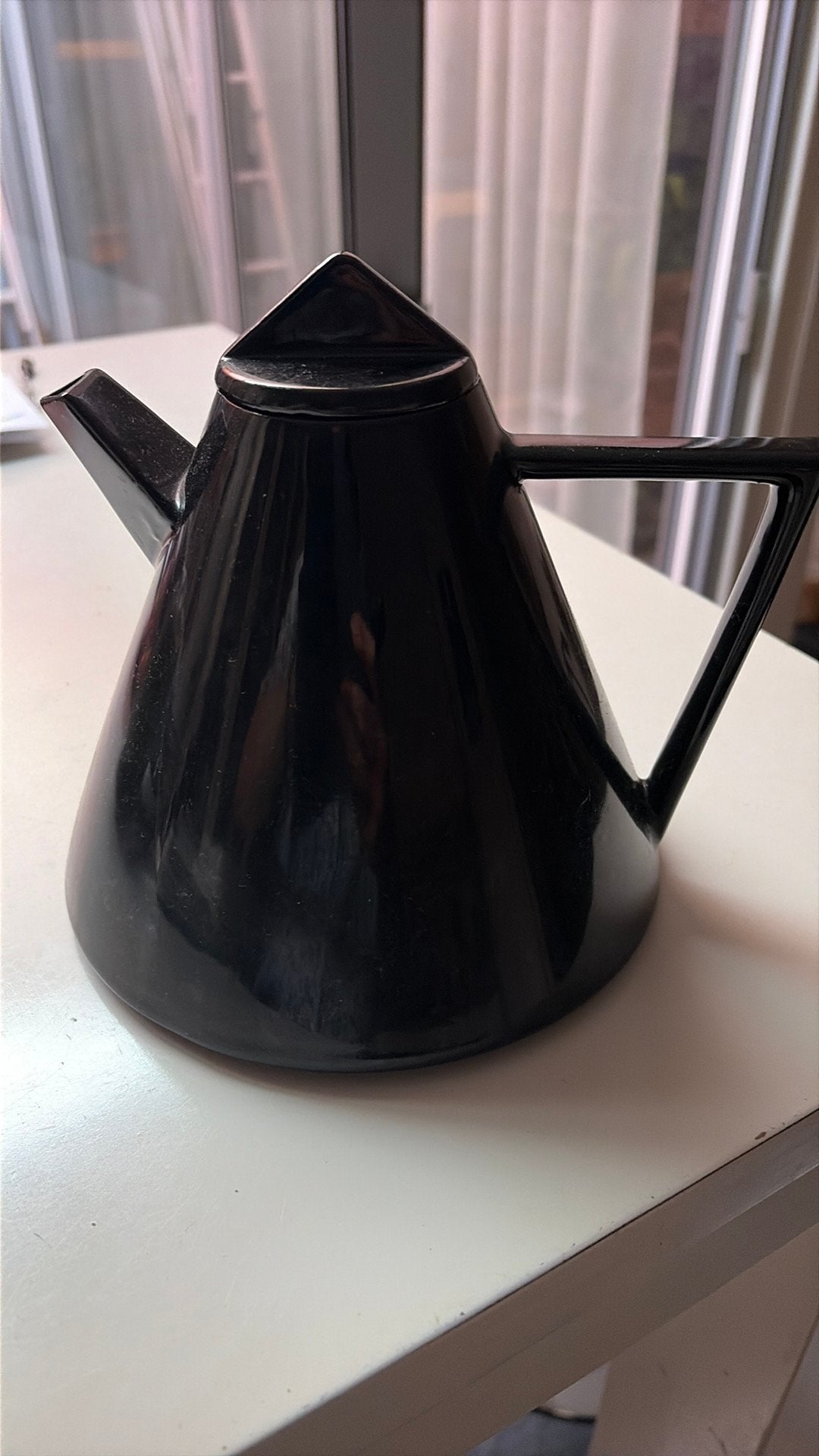 Vintage IKEA theepot Värme „Memphis Design“, Huis en Inrichting, Keuken | Servies, Zo goed als nieuw, Theepot, Vintage, Keramiek
