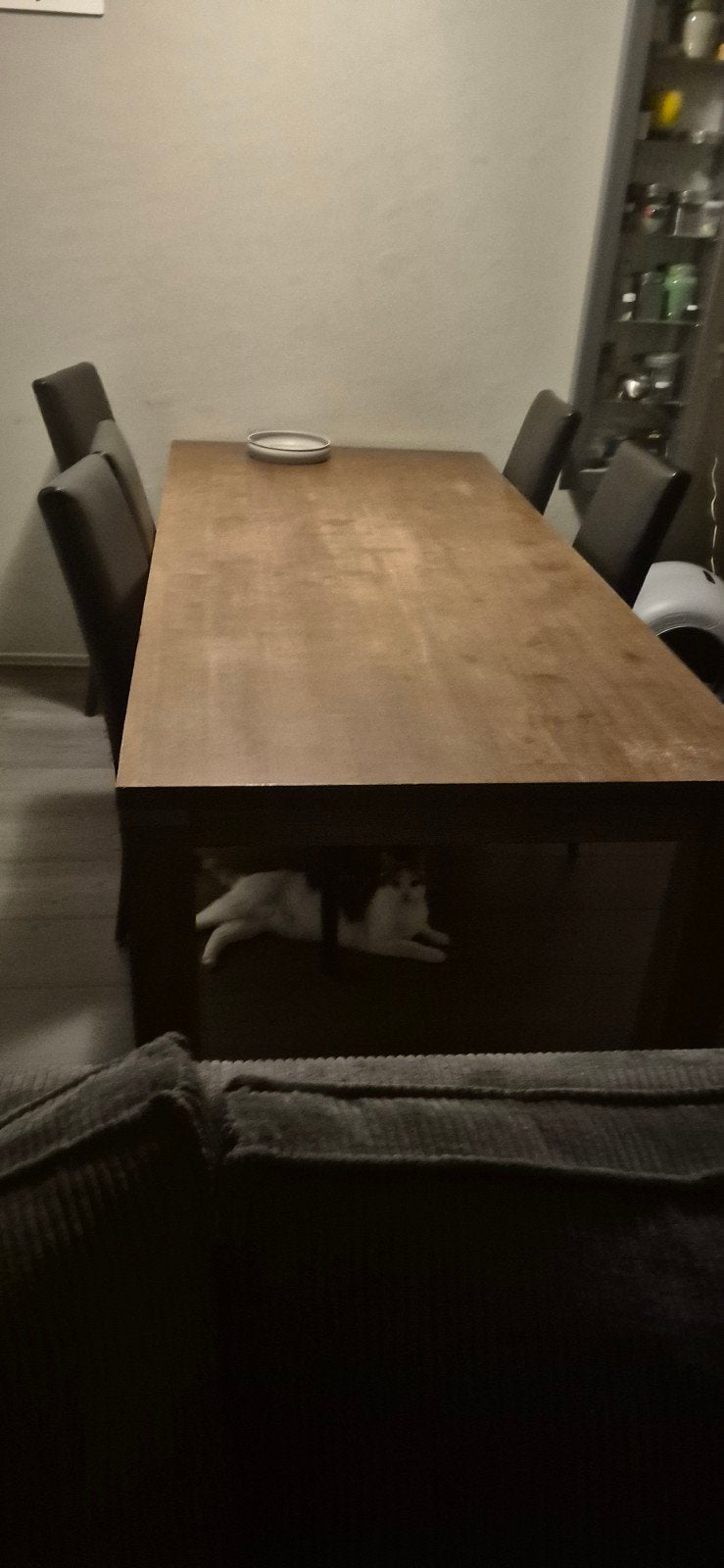 Robuuste houten eettafel, Huis en Inrichting, Tafels | Eettafels, Ophalen, Gebruikt, Klassiek, functioneel, 50 tot 100 cm