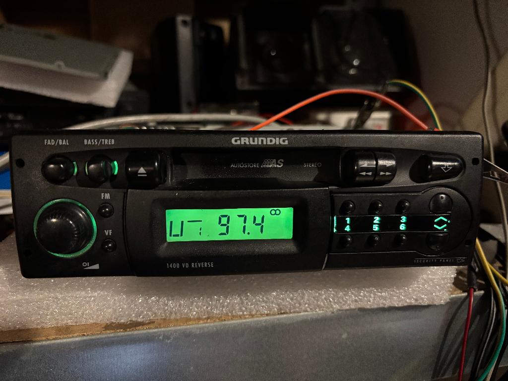 Grundig 1400VD/stereo FM-radio/radio perfect/cassette defect, Ophalen, Gebruikt
