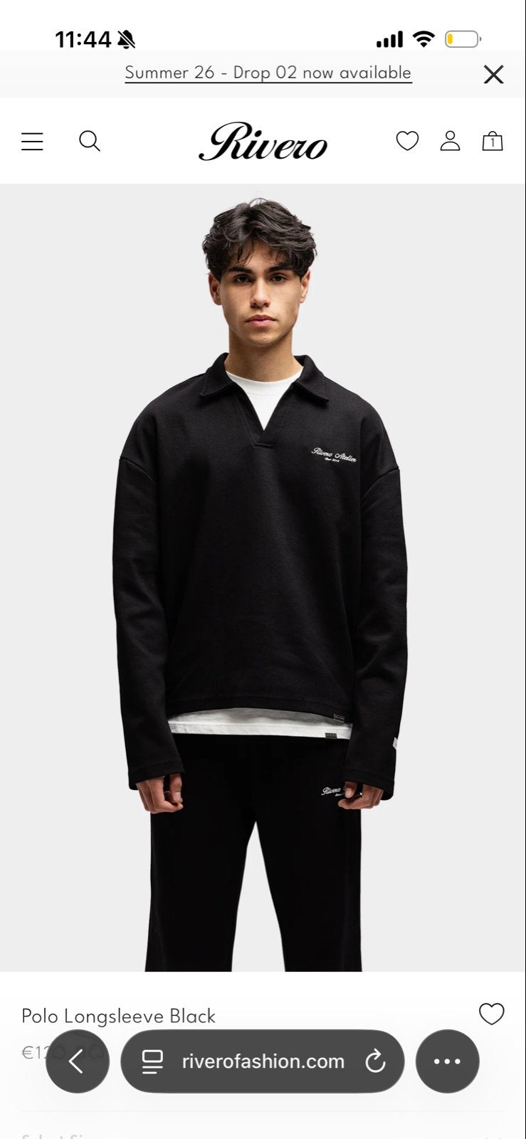 Rivero longsleeve pak nieuw maat S, Ophalen of Verzenden, Nieuw, Maat 46 (S) of kleiner, Zwart