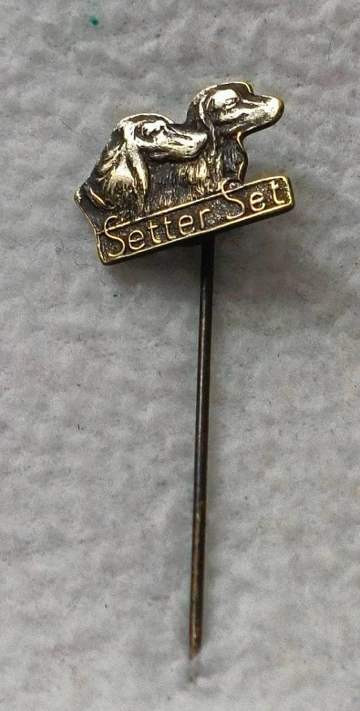 Speldje Setter set, Ophalen of Verzenden, Zo goed als nieuw, Dier of Natuur, Speldje of Pin