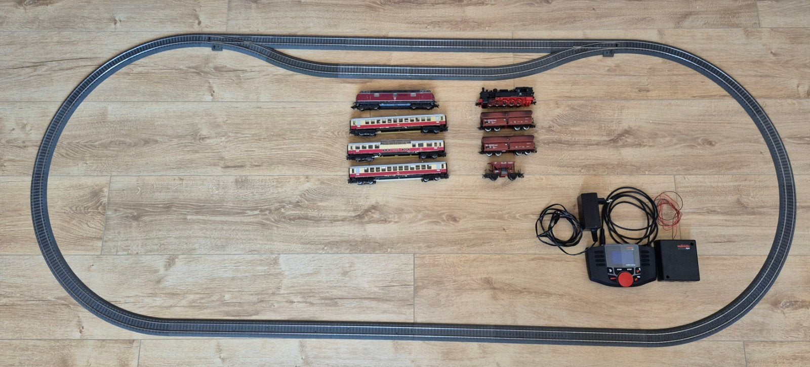 Marklin digitale MFX treinbaan met geluid 2 treinen wagons, Wisselstroom, Treinset, Ophalen of Verzenden, Zo goed als nieuw