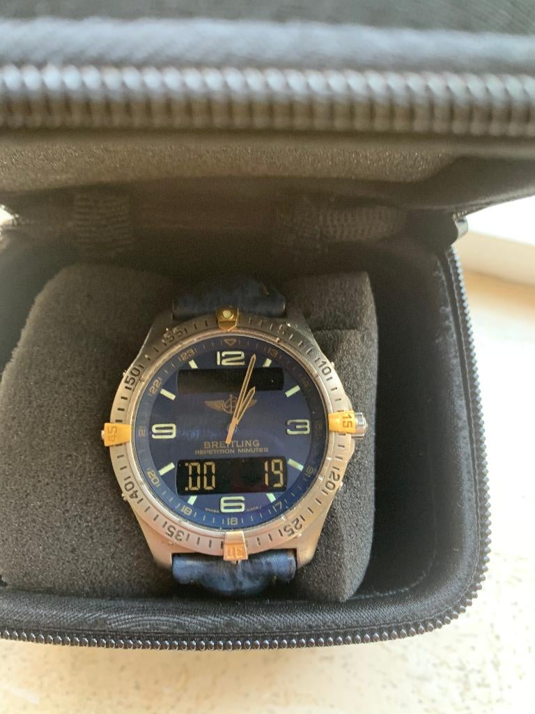 BREITLING AEROSPACE TITANIUM /GOUD IN PERFECTE STAAT F 65062, Sieraden, Tassen en Uiterlijk, Horloges | Heren, Zo goed als nieuw