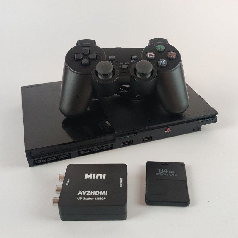 Playstation 2 Slim + Controller + hdmi converter || €99.99, Spelcomputers en Games, 1 speler, Ophalen of Verzenden, Zo goed als nieuw