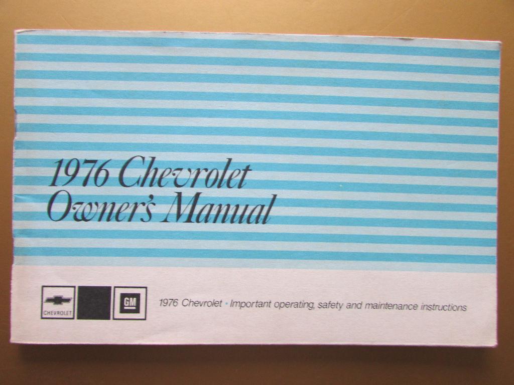 1976 Chevrolet full-size modellen owner's manual, Engels, Ophalen of Verzenden