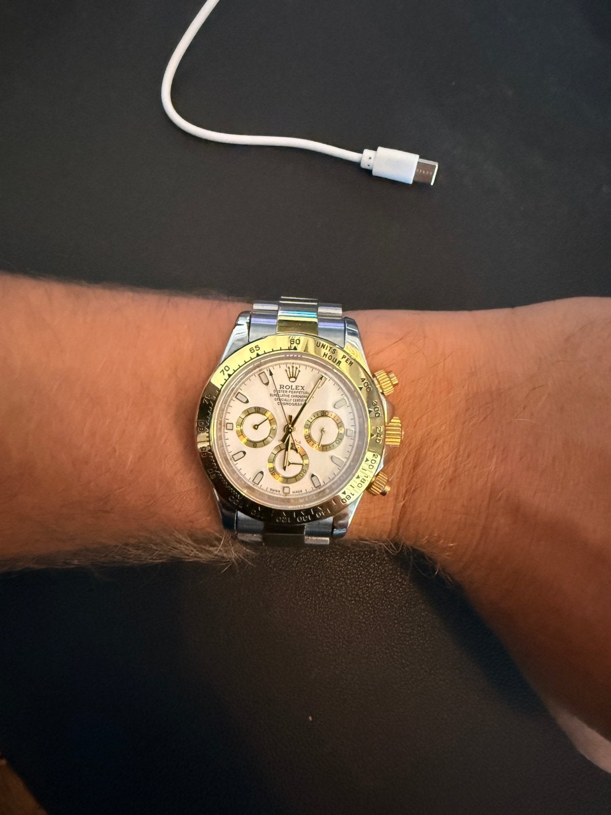 Rolex daytona, Ophalen of Verzenden, Zo goed als nieuw, Staal, Rolex
