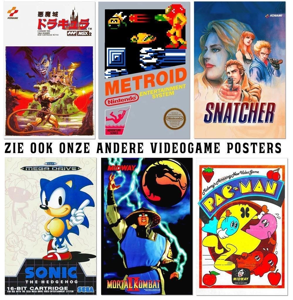 STRIDER CAPCOM Retro Arcade [Grote Videogame Poster], 1 speler, Verzenden, Nieuw, Vanaf 3 jaar