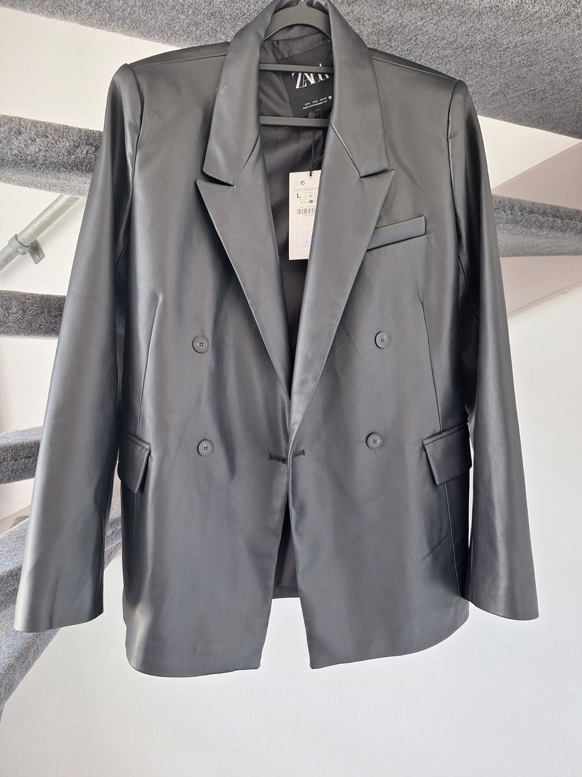 Zara Faux Leren Blazer Maat L, Kleding | Dames, Maat 42/44 (L), Nieuw, Ophalen of Verzenden, Zara