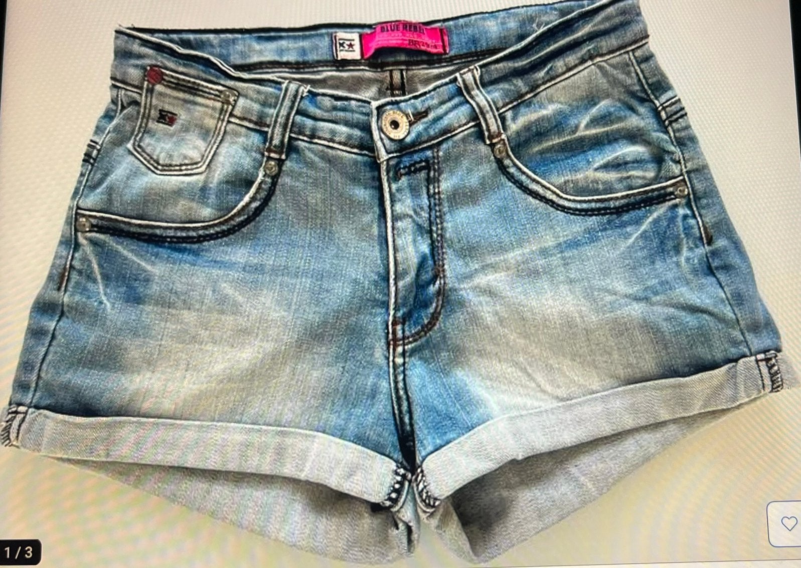 Blue Rebel spijker short maat 176, Ophalen of Verzenden, Zo goed als nieuw, Meisje, Broek