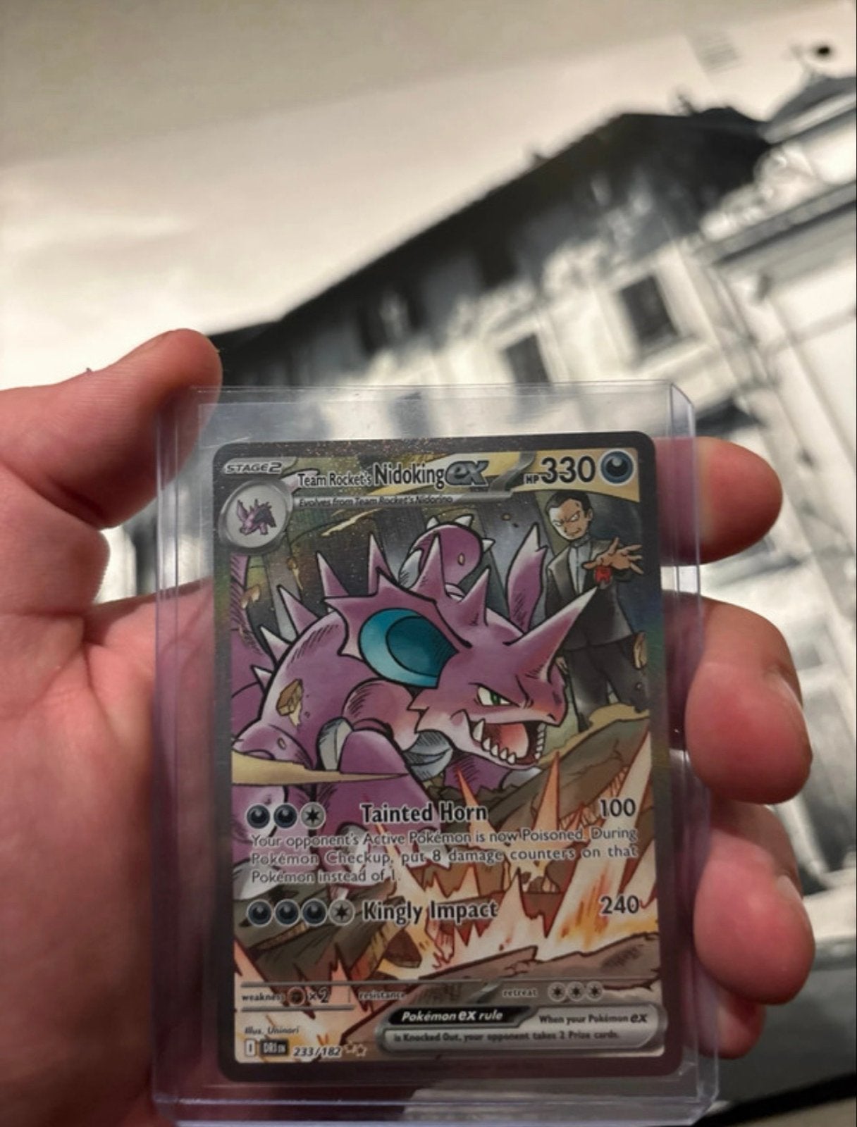 Pokémon Nidoking EX 213/182, Ophalen of Verzenden, Zo goed als nieuw, Losse kaart, Foil