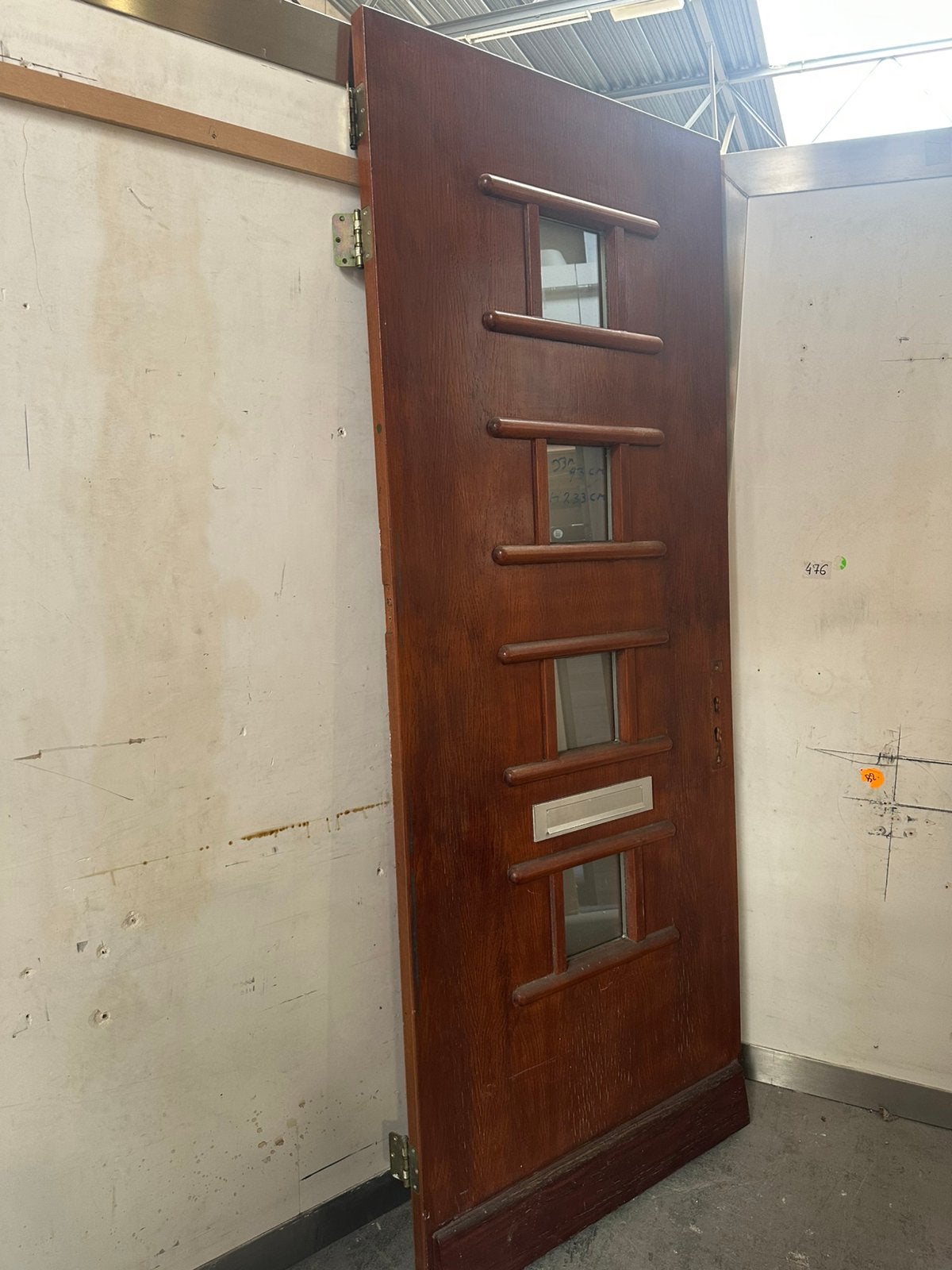 Zware voordeur 93x233cm, Ophalen, Zo goed als nieuw, Buitendeur, 200 tot 215 cm