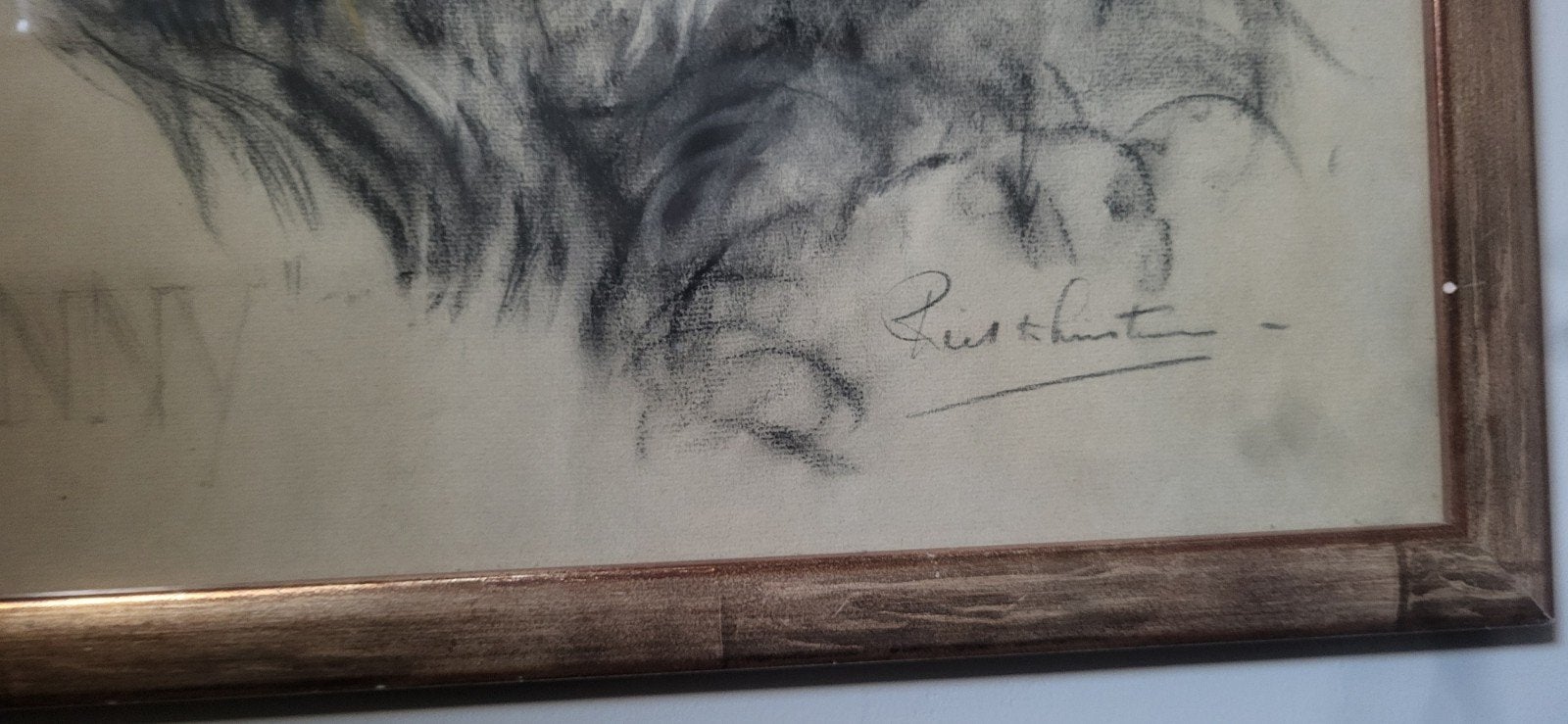 Piet te Lintum, potloodtekening, Verzamelen, Foto's en Prenten, Ophalen, Voor 1940, Zo goed als nieuw